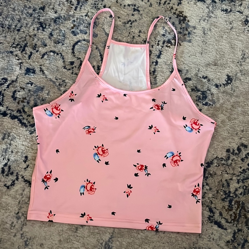 Shein Pink Floral Tank Top